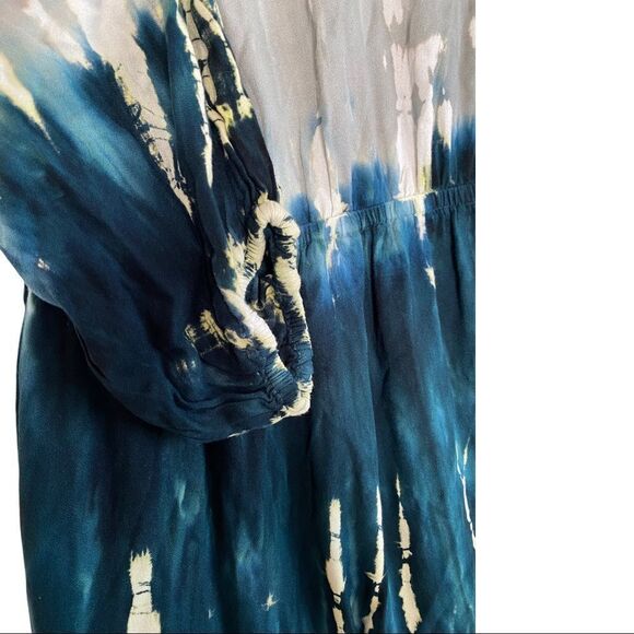 Young Fabulous & Broke Jillian Faux Wrap Asymmetrical Tie Dye MIDI Dress Sz M - Picture 9 of 12